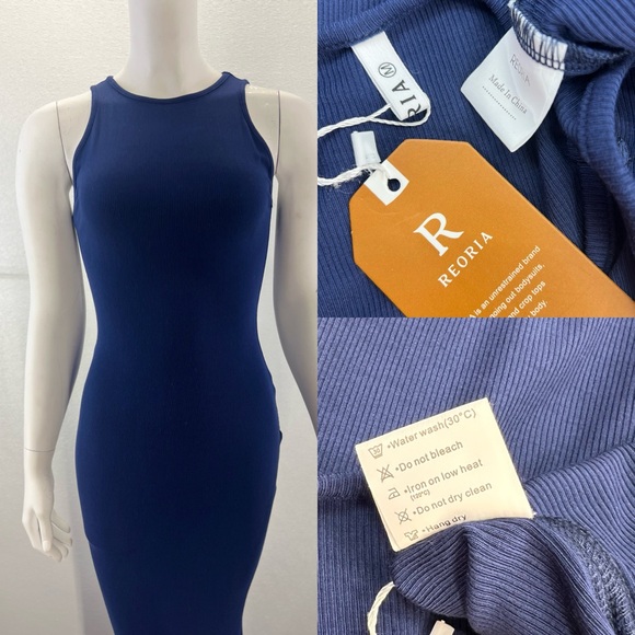 Women's Basic Summer Sexy Lounge Tank Long Dress Elegant Sleeveless Halter Neck - Picture 14 of 17